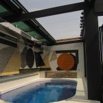 toiture a verrière escamotable de piscine -TOITEL