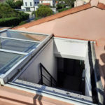 Toiture vitrée motorisée Acces toit terrasse