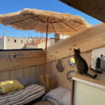 Verriere retractable sur terrasse