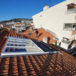 Verriere retractable sur terrasse