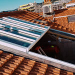 Verriere retractable sur terrasse